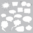 Sketched speech bubbles
