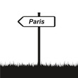 Vecteur panneau signalétique direction paris