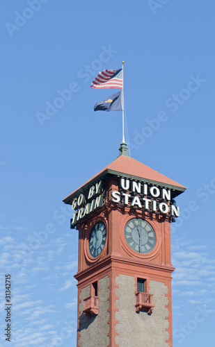 Photo: Portland Oregon Union square trainstation tower Portland Oregon Union square trainstation tower