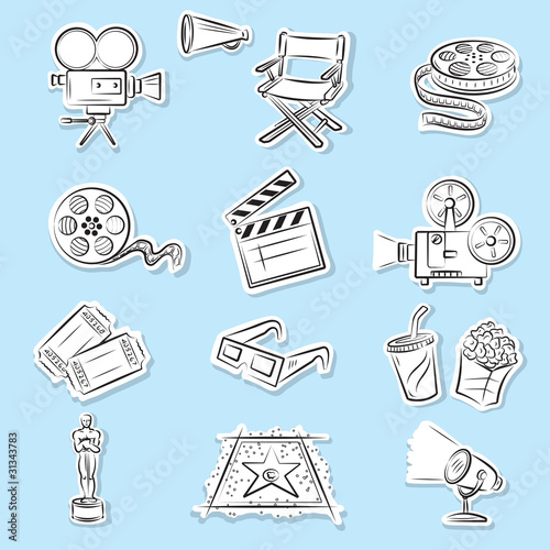 Vector: Cinema Icons Set Cinema Icons Set