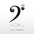 logo entreprise, logo musique, clé de fa
