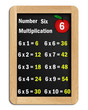 blackboard multiplication tables of #6