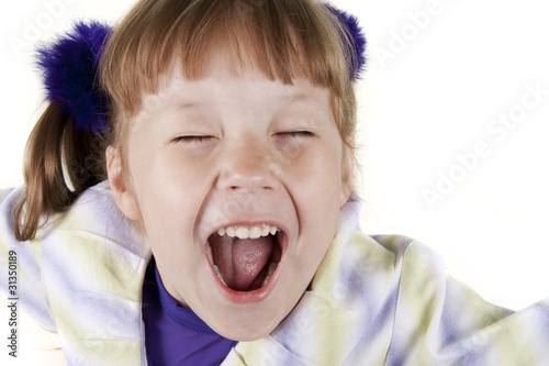 Photo: Portrait of the cheerful little girl Portrait of the cheerful little girl