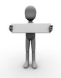Figur mit leerem Schild