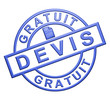 "Devis Gratuit" Cachet