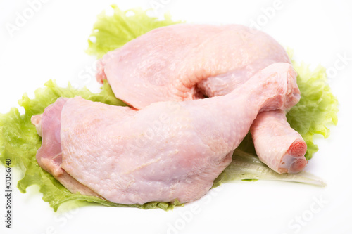 Photo: Leg of a chicken - of a broiler Leg of a chicken - of a broiler