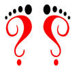 Vector: Footprint vector silhouettes Footprint vector silhouettes