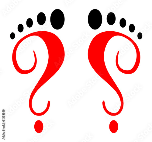 Vector: Footprint vector silhouettes Footprint vector silhouettes
