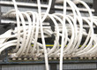 White patch cords and switch
