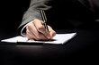businessman's hand with pen