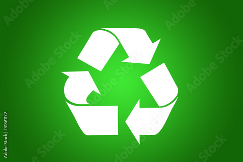Illustration: Recycle white symbol Recycle white symbol