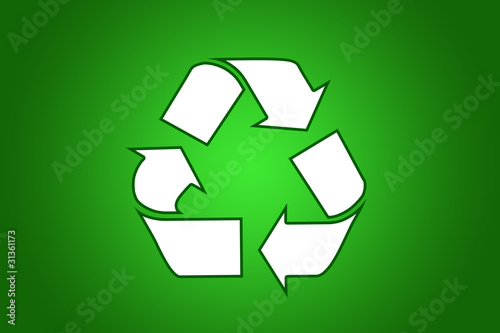 Illustration: Recycle white symbol Recycle white symbol