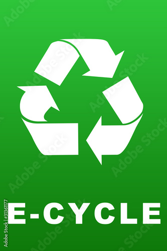 Illustration: E-Cycle symbol poster E-Cycle symbol poster