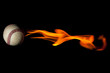 Flaming fast baseball