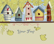 Birdhouses, Horizontal Background Birdhouses, Horizontal Background