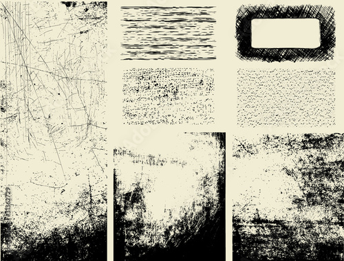 Vector: Grunge textures Grunge textures