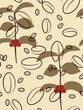 Seamless coffee background.  Vector illustration.