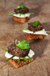 mini sandwiches made with whole grain bread