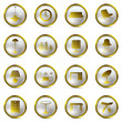 Interior Gold Icons Set