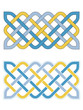Celtic Design (knot blue yellow interlocking decoration motif) Celtic Design (knot blue yellow interlocking decoration motif)