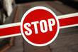 Red stop sign