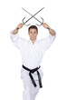 Karate Saigabeln gekreuzt Karate Saigabeln gekreuzt