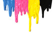 CMYK paint dripping CMYK paint dripping