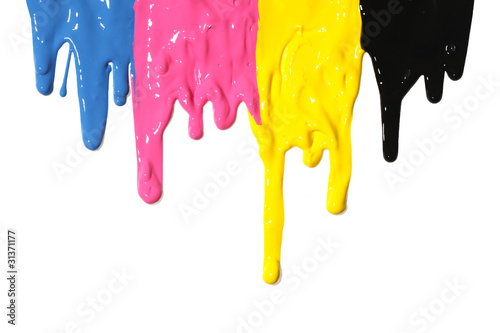 Foto: CMYK paint dripping CMYK paint dripping