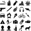 Set of different black vector symbols