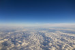 High altitude view of clouds.