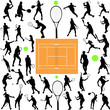 tennis players big collection - vector