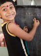 Girl & blackboard
