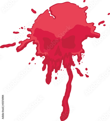 blood splatter vector. Skull Blood Splatter