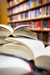 Photo: Open book on library table Open book on library table
