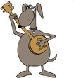 Dog Playing A Banjo