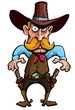 Cartoon cowboy with a gun belt