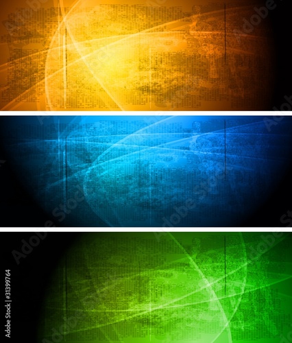 Vektor: Bright textural banners collection Bright textural banners collection