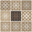 seamless vintage backgrounds set brown baroque wallpaper