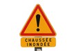 Panneau de danger ' Chaussée inondée '