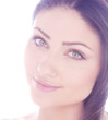 A beauty girl on the white background