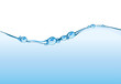 Vector detailed water line with boil effect water drops Vector detailed water line with boil effect water drops