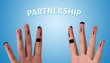 Abstract fingers having deal (partnership)