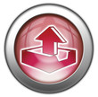 Red glossy 3D effect button "Upload"