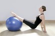 pilates woman stability ball gym fitness yoga