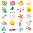 Summer icons set