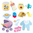 cartoon baby goods icon cartoon baby goods icon