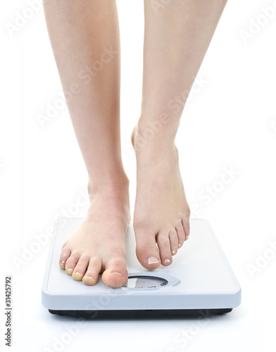 Photo: Feet on bathroom scale Feet on bathroom scale