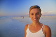 Woman Relaxing On The Beach
