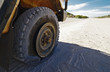 Flat Tire On Off-Road Vehicle