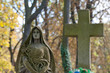 Monument Lady of Guadalupe on a cemetery Monument Lady of Guadalupe on a cemetery